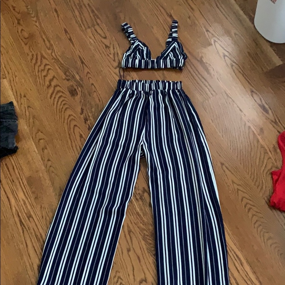matching bra top and pants set